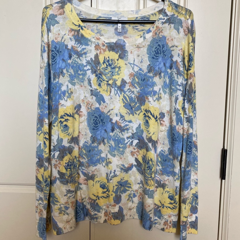 Joie Eloisa Floral Sweater-M-EUC